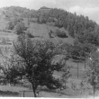 Pohled na Vyhlídku přes údolí Frentálu ( se sbírky Libora Pečeného)
